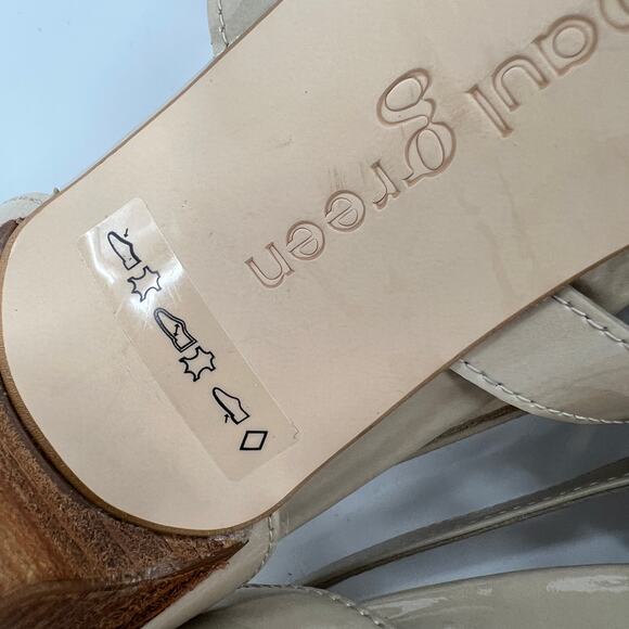 Paul Green Mara Kitten Heel Pump Women US 8 UK 5.5 Taupe Patent Leather MaryJane - Picture 11 of 15